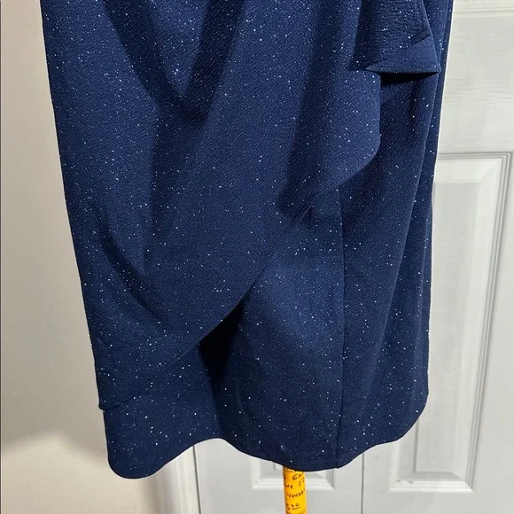 SLNY Shimmering Navy Midi Dress - Picture 4 of 6